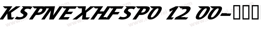 KSPNEXHFSP0 12 00字体转换